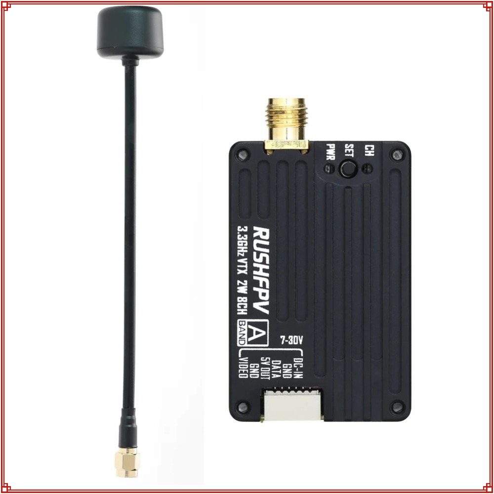 جهاز إرسال RUSHFPV 3.3G 2W VTX - مراجعة Fpv Drone Transmitter وسعره
