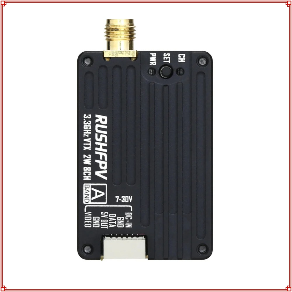 جهاز إرسال RUSHFPV 3.3G 2W VTX - مراجعة Fpv Drone Transmitter وسعره