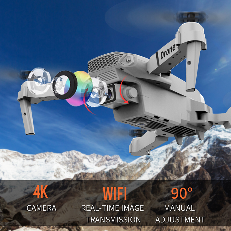 طائرة بدون طيار محمولة E88 PRO - مراجعة Eachine Drone E58 وسعره