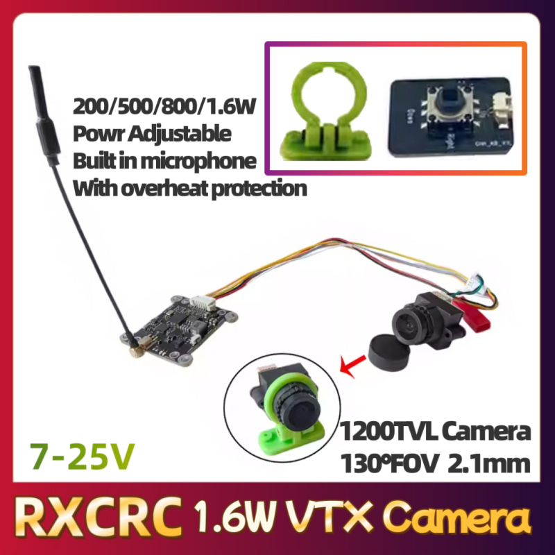 RXCRC 5.8G وحدة 48CH 1.6W VTX  - مراجعة Fpv Drone Camera وسعره